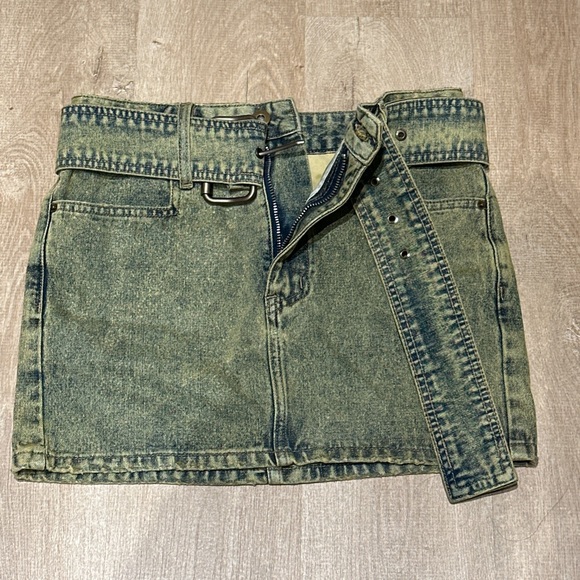 wide belt bronzer low waist for vintage denim skirt - Picture 4 of 5